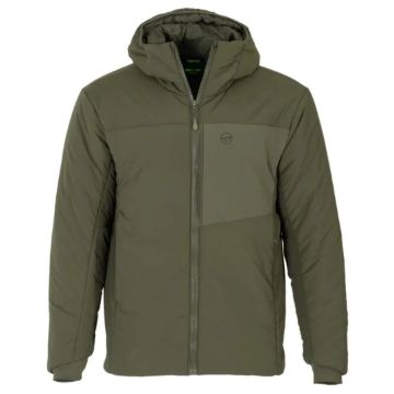 KORDA Insulated Hooded Jakna Dark Olive za ribolov i svakodnevno nošenje