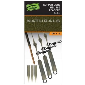 FOX Edges Naturals Copper-Core Heli Rig Leaders