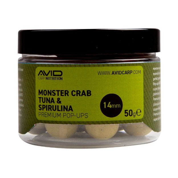 Avid Monster Crab Tuna Spirulina Pop up 14mm boile za ribolov šarana