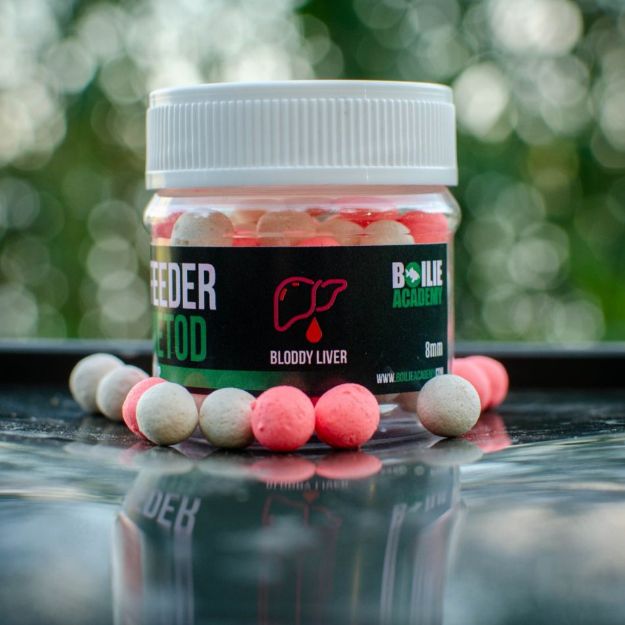 Boilie Academy Feeder Pop up Bloody Liver 8mm boile za feeder ribolov