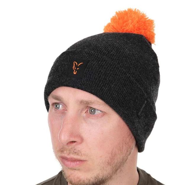 Fox Bobble Kapa Black Orange kapa za zimu za ribolov