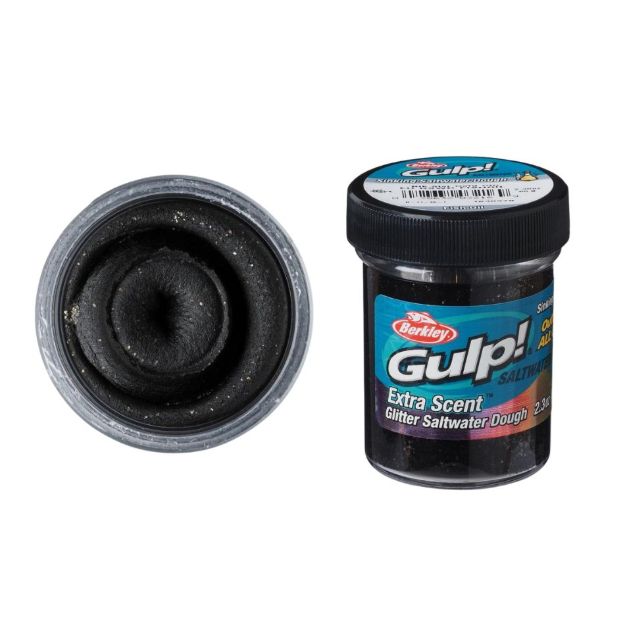 Berkley Gulp Dough Tijesto FishOil mamci za morski ribolov Black silver gold glitter