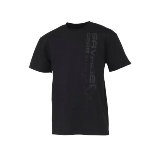 Savage Gear Vertical Logo Majice Black