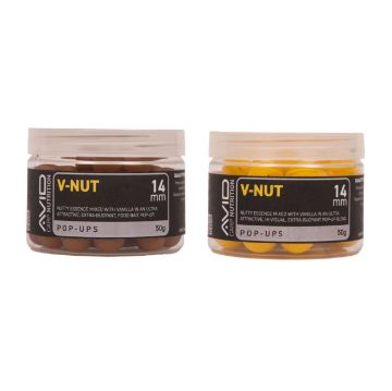 Avid V-Nut Pop Up boile 14mm smeđe i žute plutajuće mamce za šaranski ribolov
