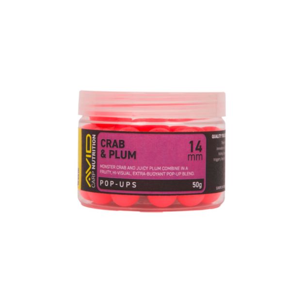 Avid Crab Plum Pop Up Boile 14mm Pink ružičaste plutajuće boile za ribolov šarana i amura