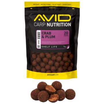 Avid Crab Plum boile 1kg 15mm i 20mm klasične boile za ribolov šarana i amura