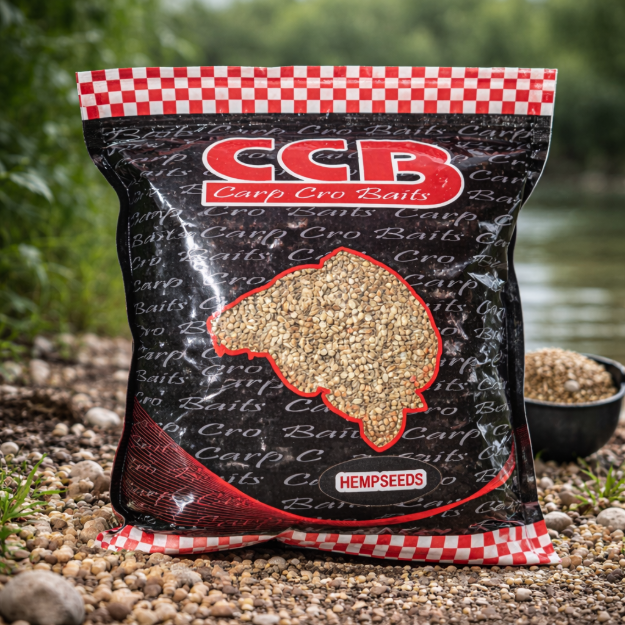 CCB Carp Cro Baits konoplja u zrnu (hempseed) za šaranski ribolov, prirodna prihrana bogata uljima.