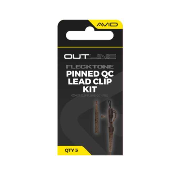 Avid Outline FleckTone Pinned QC Lead Clip Kit za sigurne šaranske sisteme