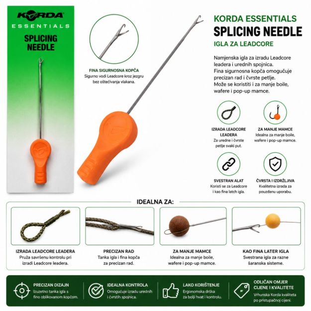 Korda Essentials Splicing Needle igla za izradu Leadcore leadera